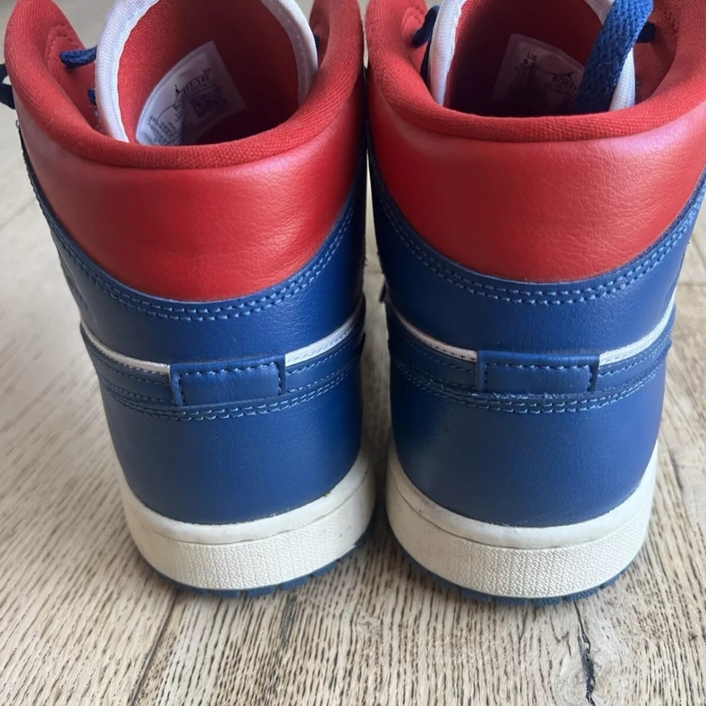 AIR JORDAN 1 MID French Blue Gym Red Sail White 9.5 W | M 8 - Picture 4 of 6